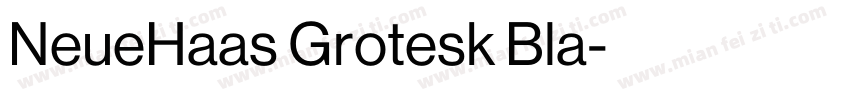 NeueHaas Grotesk Bla字体转换